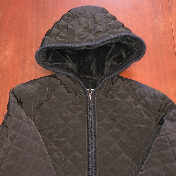 Esprit Outerwear Quilted Hooded Zip Up Coat - Picture 5 of 11